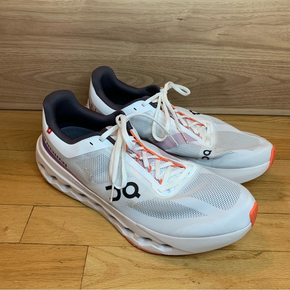 On Running Cloudsurfer Next Women's Sneakers in White / Flame - Size 12 - Picture 2 of 9